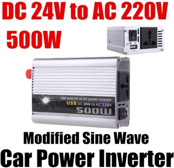Voertuig 500 W Inverter Auto bus Omvormer Converter DC 24 V naar AC 220 V USB Adapter Draagbare Voltage transformator Auto-opladers