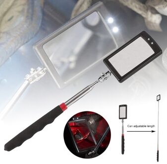 Voertuig Bodem Led Telescopische Antislip Binnenwand Inspectie Spiegel Dual Kogelgewricht 360 Graden Roterende Auto Detection Tool