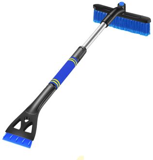 Voertuig Gemonteerde Sneeuw Schop 3 In 1 Draagbare Multifunctionele Auto Sneeuw Schop Sneeuw Borstel Ontdooien En Ijsvrij Schop Blauw