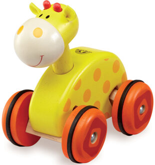 Voertuig Giraffe 10 Cm Geel