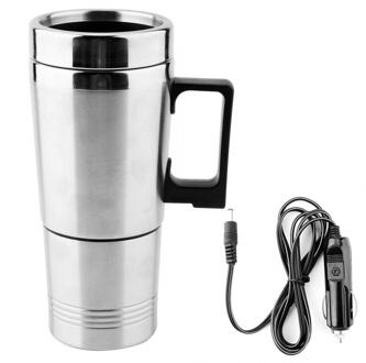Voertuig Verwarming Cup 350ML + 150ML Rvs Auto Waterkoker Koffie Thee Thermos Water Verwarming Cup 12V auto boiler