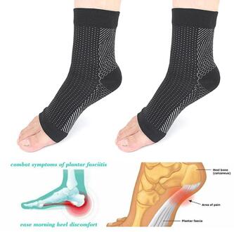 Voet Anti Vermoeidheid Sokken Compressie Mouw Pijn Verlichten Zwelling Hak Sokken Plantaris Compressie Mouw Sokken Pijnlijke Unisex L XL