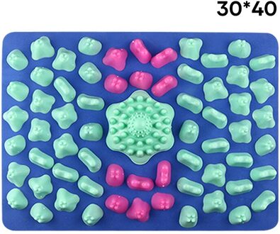 Voet Massage Mat Acupressuur Mat Voetreflexologie Lopen Teen Plaat Massage Pad Anti-Slip Pad Outdoor Game Gezondheidszorg ek 30x40CM