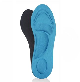 Voet Master 4D Traagschuim Orthopedische Inlegzolen Voor Schoenen Vrouwen Mannen Platte Voeten Arch Ondersteuning Massage Plantaire Fasciitis Sport Pad 1 paar- blauw