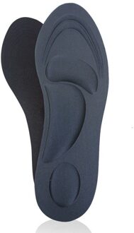 Voet Master 4D Traagschuim Orthopedische Inlegzolen Voor Schoenen Vrouwen Mannen Platte Voeten Arch Ondersteuning Massage Plantaire Fasciitis Sport Pad 1 paar- zwart