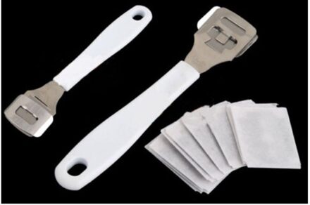 Voet Pedicure Eelt Dode Droge Huid Remover Kit Tool Met 10Pcs Scheren Blades Voetverzorging Exfoliërende