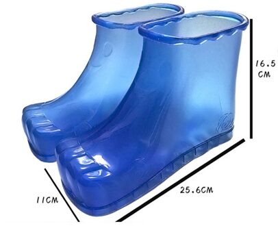 Voet Spa Bad Massager Laarzen Huishouden Ontspanning Emmer Laarzen Voeten Care Compres Schoenen D1 blauw 16.5cm