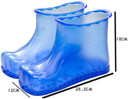 Voet Spa Bad Massager Laarzen Huishouden Ontspanning Emmer Laarzen Voeten Care Compres Schoenen D1 blauw 18cm