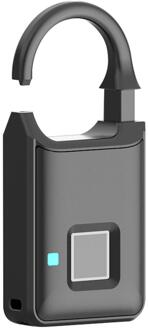 Voetafdruk Hangslot Vingerafdruk Usb Opladen Keyless Anti-Diefstal Smart Hangslot Mini Elektronische Slot Voor Huis Deurslot Levert
