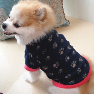 Voetafdruk Terug Pet Kat Hond Kleding Vest Unisex Puppy Honden Villus Warme Mouwloze Kleding Kleding Leuke Slijtage Voor Kleine Doggy
