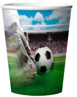 Voetbal Bekers Met 3d Effect 4 Stuks Multikleur