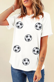 Voetbal Graphic T-shirt Ivoor