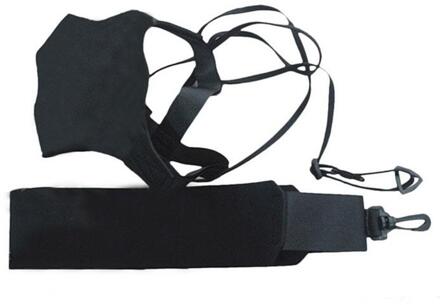 Voetbal Kick Solo riem Trainer kinetische elastische koord rekt Voetbal Sport Training Aid Praktijk riemen Apparatuur Zwart