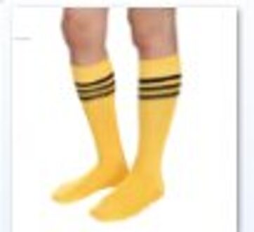 Voetbal Kniehoge Gestreepte Sokken Klassieke Natuurlijke Kleur Sokken Mannen Elastische Sokken Vrouwen Voorraden geel
