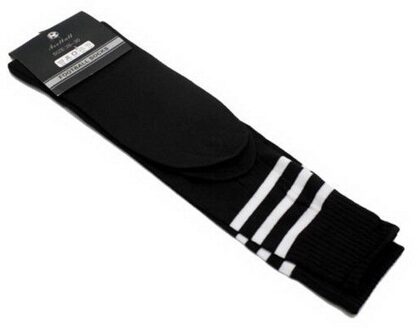 Voetbal Kniehoge Gestreepte Sokken Klassieke Natuurlijke Kleur Sokken Mannen Elastische Sokken Vrouwen Voorraden zwart