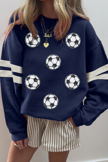 Voetbal Sequins Trui - maat S Navy