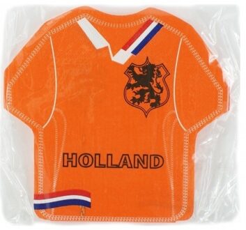 Voetbal shirt servetten oranje