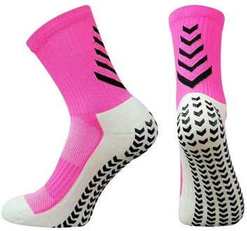 Voetbal Sokken Anti-Slip Zacht Ademend Verdikte Handdoek Bodem Sportsokken Fietsen Vrouwen Kind Voetbal Sokken Roze