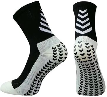 Voetbal Sokken Anti-Slip Zacht Ademend Verdikte Handdoek Bodem Sportsokken Fietsen Vrouwen Kind Voetbal Sokken zwart