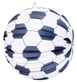 Voetbal thema bol lampion 24 cm - Feestlampionnen Multikleur