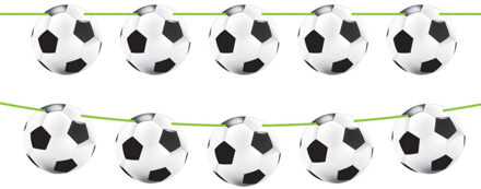 Voetbal vlaggenlijn - 12 meter Zwart