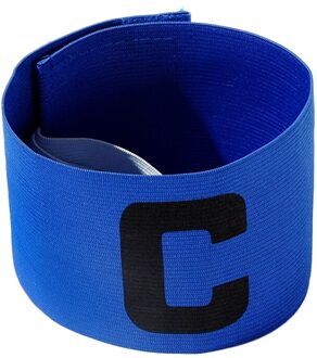 Voetbal Wedstrijd Captain C Woord Mark Armband Plakken Team Leider C Woord Nylon Voor Voetbal Sport Accessoires blauw