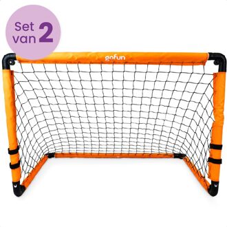 Voetbaldoel - Voetbaldoeltjes set van twee - Voetbalgoals voor kinderen - Opvouwbaar - 90x60x60 - Set van 2