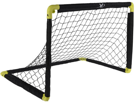 Voetbalgoal/voetbaldoel uitklapbaar 90 x 59 cm - Voetbaldoel Zwart