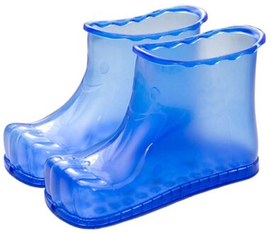 Voetenbad Massage Laarzen Spa Huishoudelijke Ontspanning Emmer Laarzen Voeten Care Compres Schoenen HK3 blauw 18cm