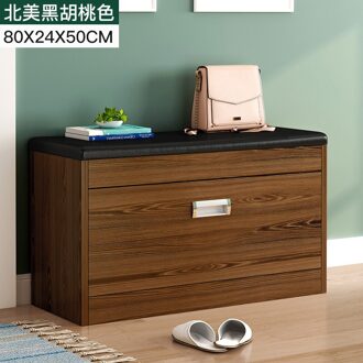 Voetenbank Schoenenkast Kan Zitten Schoen Opbergkast Voetenbank Stijl Huishoudelijke Deur Voetenbank Eenvoudige Multi-Functie okkernoot tree kleur