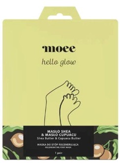 Voetmasker moee Hello Glow Shea Butter & Cupuacu Regenerating Foot Mask 1 st