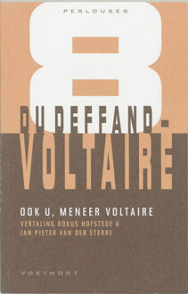 Voetnoot, Uitgeverij Ook u, meneer Voltaire - Boek du Deffand (9071877833)