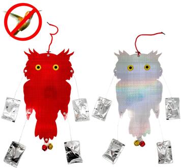 Vogel Afschrikmiddel Schrikken Uil Vogels Blinder Uil Reflectoren Opknoping Flashy Vogelverschrikker Uilen Apparaten Voor Houden Vogels Weg Van Uw Huis