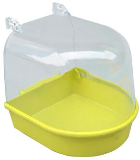 Vogel Bad Bad Bad Doos Vogel Schoonmaken Tool Kooi Accessoires Papegaai Bad Transparante Plastic Opknoping Bad Douche wit