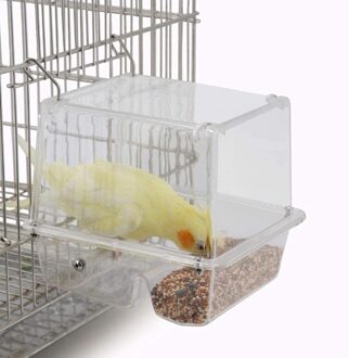 Vogel Bad Bad Bad Doos Vogel Schoonmaken Tool Kooi Douche Transparante Bad Opknoping Accessoires Bad Papegaai Plastic