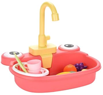 Vogel Bad Met Kraan Grappige Automatische Huisdier Papegaaien Zwembad Douche Cleaning Tools Roze