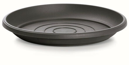 Vogel bad/voederschaal/drinkschaal- antraciet - rond - Dia 25 cm