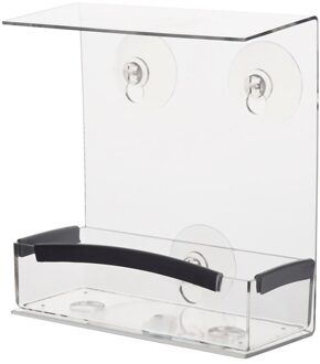 Vogel Feeder Acryl Transparant Venster Bekijken Vogel Feeders Lade Birdhouse Zuignap Mount Huis Type Feeder Met Dak Z0119