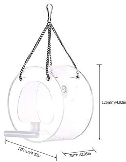 Vogel Feeder Acryl Transparant Venster Bekijken Vogel Feeders Lade Reizen Draagbare Opknoping Outdoor En Indoor Feeder