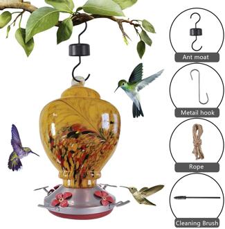 Vogel Feeder Hummingbird Geschilderd Opknoping Tuin Wilde Vogel Drinken Fontein Mondgeblazen Glas Kolibries Water Voeden Apparaat