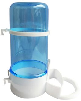 Vogel Feeder Transparante Automatische Hamster Water Fles Feeder Cavia Vogel Voeden Darm Duurzaam Onschadelijk Feed Apparaat * blauw