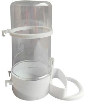 Vogel Feeder Transparante Automatische Hamster Water Fles Feeder Cavia Vogel Voeden Darm Duurzaam Onschadelijk Feed Apparaat * wit