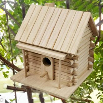 Vogel Huis Muur Gemonteerde Houten Nest Dox Nest Huis Vogelhuisje Houten Box Kooi Decoratie Tuin Ornament