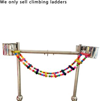 Vogel Kleurrijke Swing Houten Brug Klimmen Ladder Speelgoed 10 Stappen Niet Giftig Lichtgewicht Duurzaam Praktische Draagbare