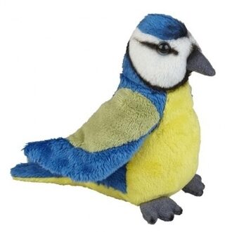 Vogel knuffels blauwe pimpelmees 15 cm