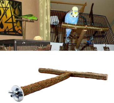 Vogel Papegaai Kooi Speelgoed Training T Baars Slijpen Kauwen Parkiet Hout Stand