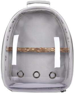 Vogel Papegaai Rugzak Carrier Reistas Met Baars Stand Voor Parkieten Valkparkieten Conures Vinken Lovebirds Kleine Medium Vogels grijs