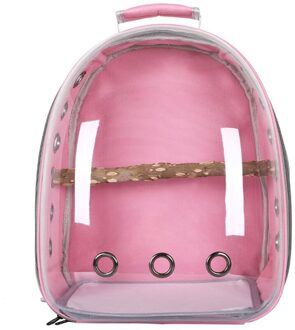 Vogel Papegaai Rugzak Carrier Reistas Met Baars Stand Voor Parkieten Valkparkieten Conures Vinken Lovebirds Kleine Medium Vogels roze