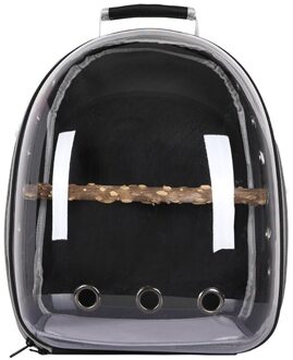 Vogel Papegaai Rugzak Carrier Reistas Met Baars Stand Voor Parkieten Valkparkieten Conures Vinken Lovebirds Kleine Medium Vogels zwart