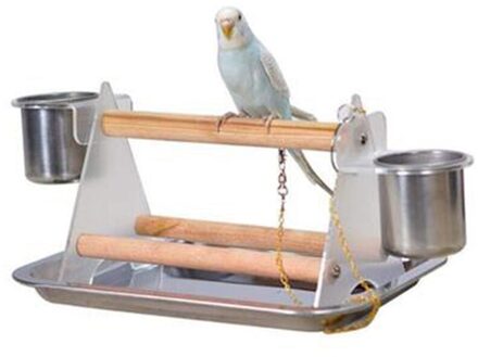 Vogel Play Stand Valkparkiet Speeltuin Gym Kinderbox Driehoekige Vogel Stand Rekken Feeder Voor Kleine Medium Papegaaien